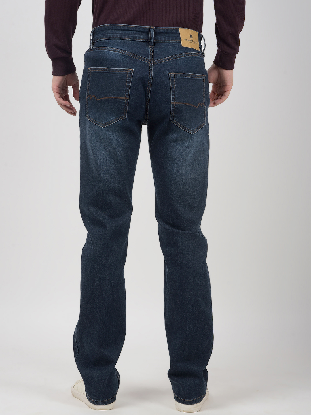 Numero Uno Men Solid Dark Blue Jeans